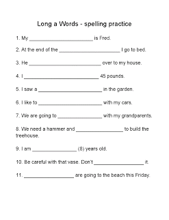 Middle School Spelling Words Worksheets Image