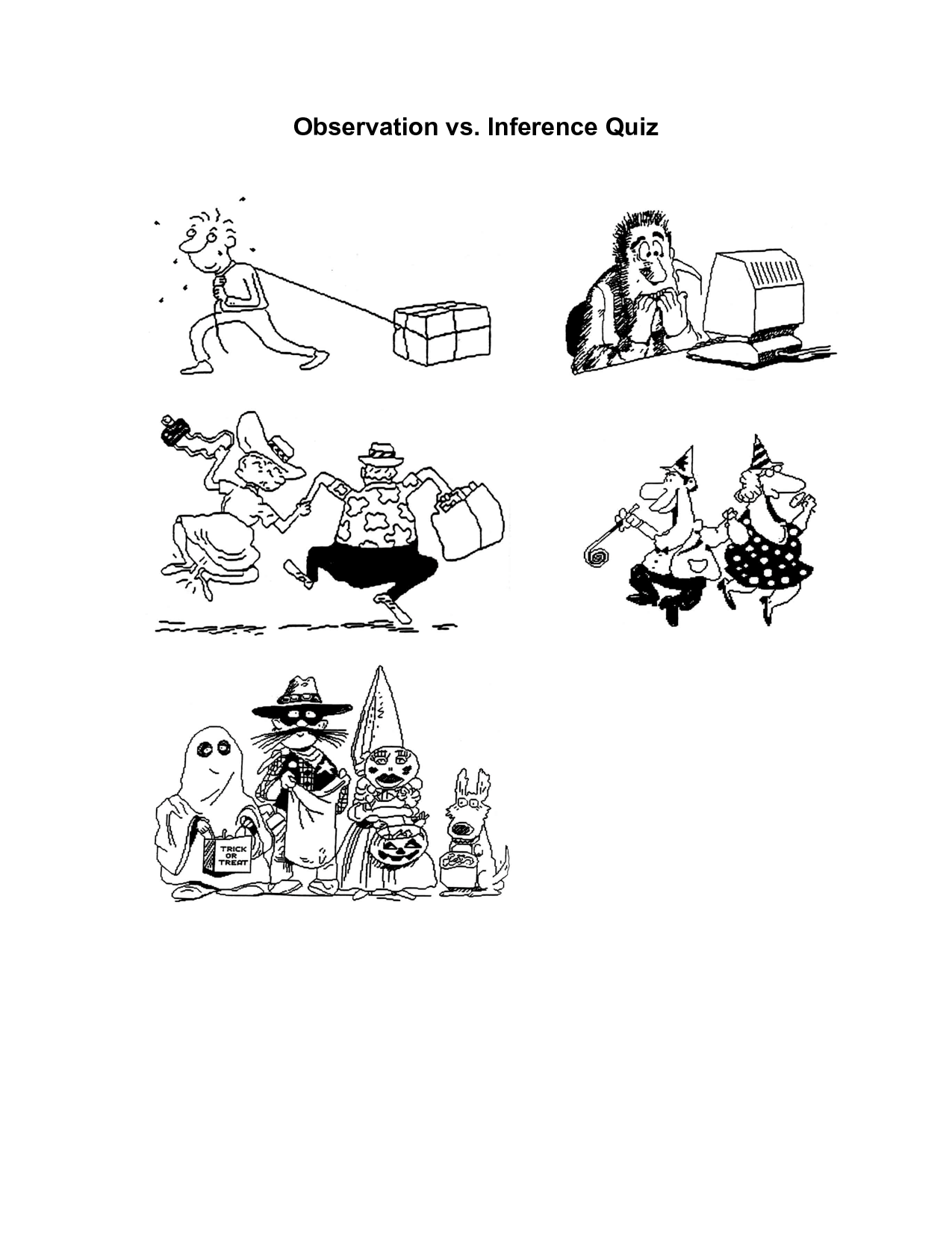 Observation Vs. Inference Worksheet