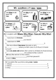 Printable Wh-Question Worksheets