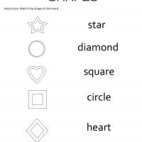 Printable Word Shapes Worksheets