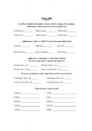 Suffixes Tion Worksheet