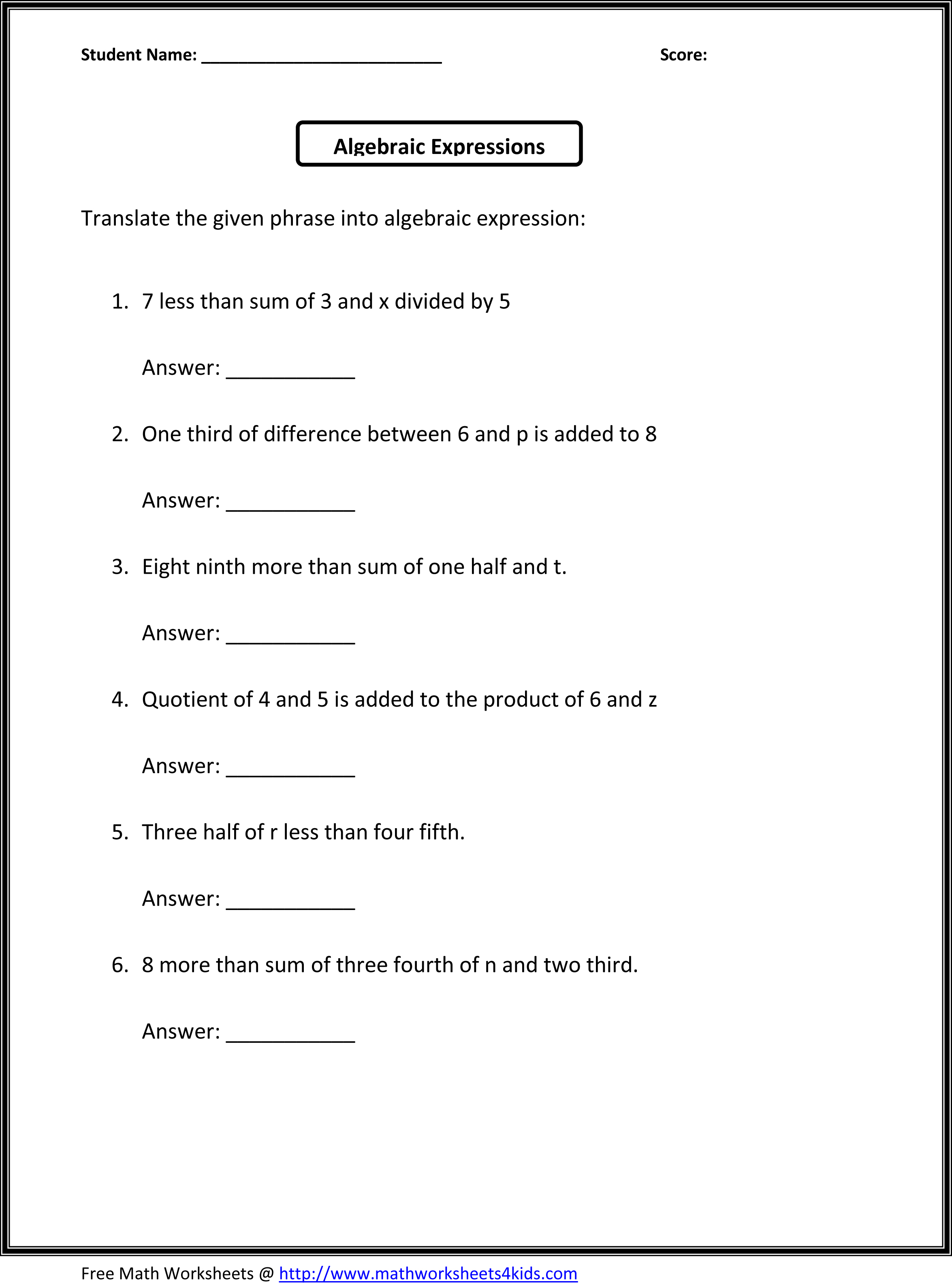 17 Best Images of Business Worksheets To Print - Money ...