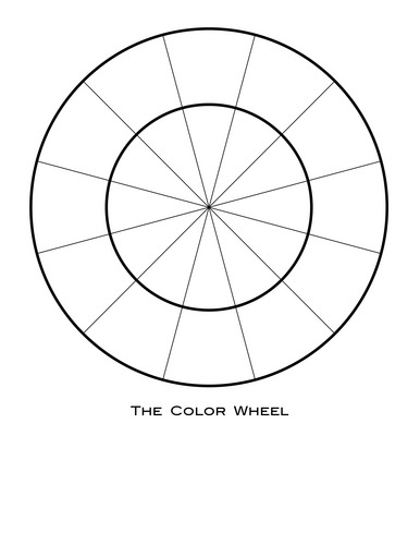 Color Wheel Worksheet Sketch Coloring Page