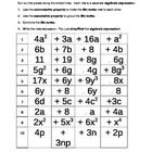 Combining Like Terms Worksheets Image