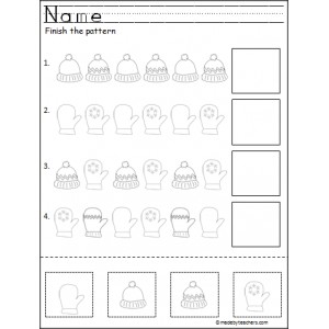 Cut and Paste Patterns Worksheets Image