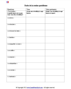 French Verbs Printable Worksheets Image