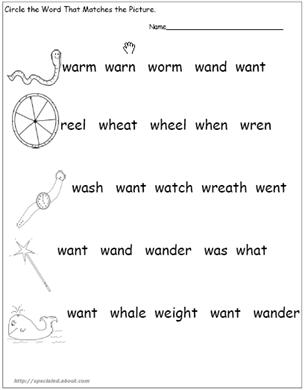 Letter W Word Worksheets Image