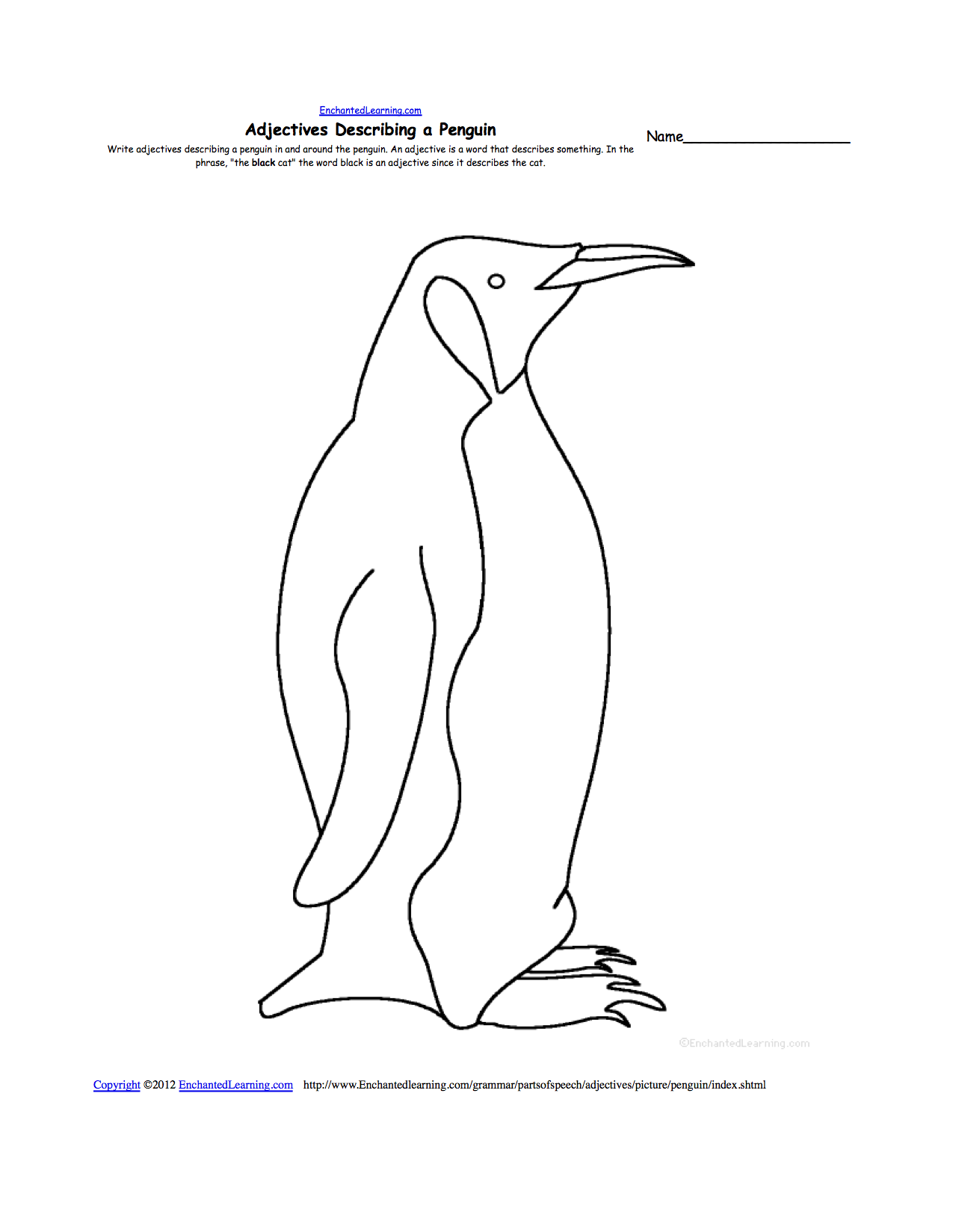Penguin Body Parts Template Image