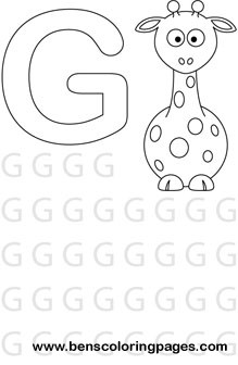 Preschool Letter G Coloring Pages Image