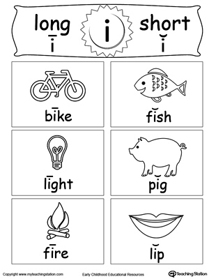 Short and Long Vowel Flash Cards Image
