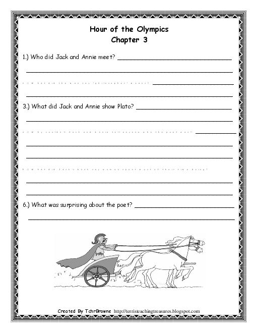 The Hour of Olympics Magic Tree House Worksheets Image