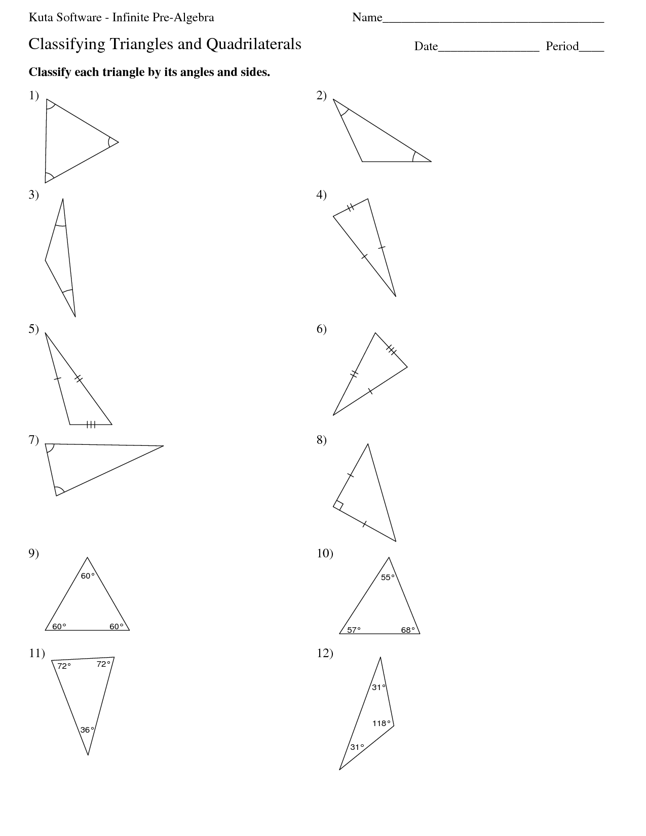 13 Best Images of Classifying Triangles By Angles Worksheet