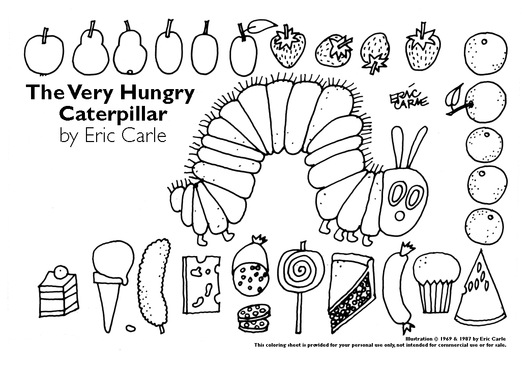 Very Hungry Caterpillar Coloring Pages Printables Image