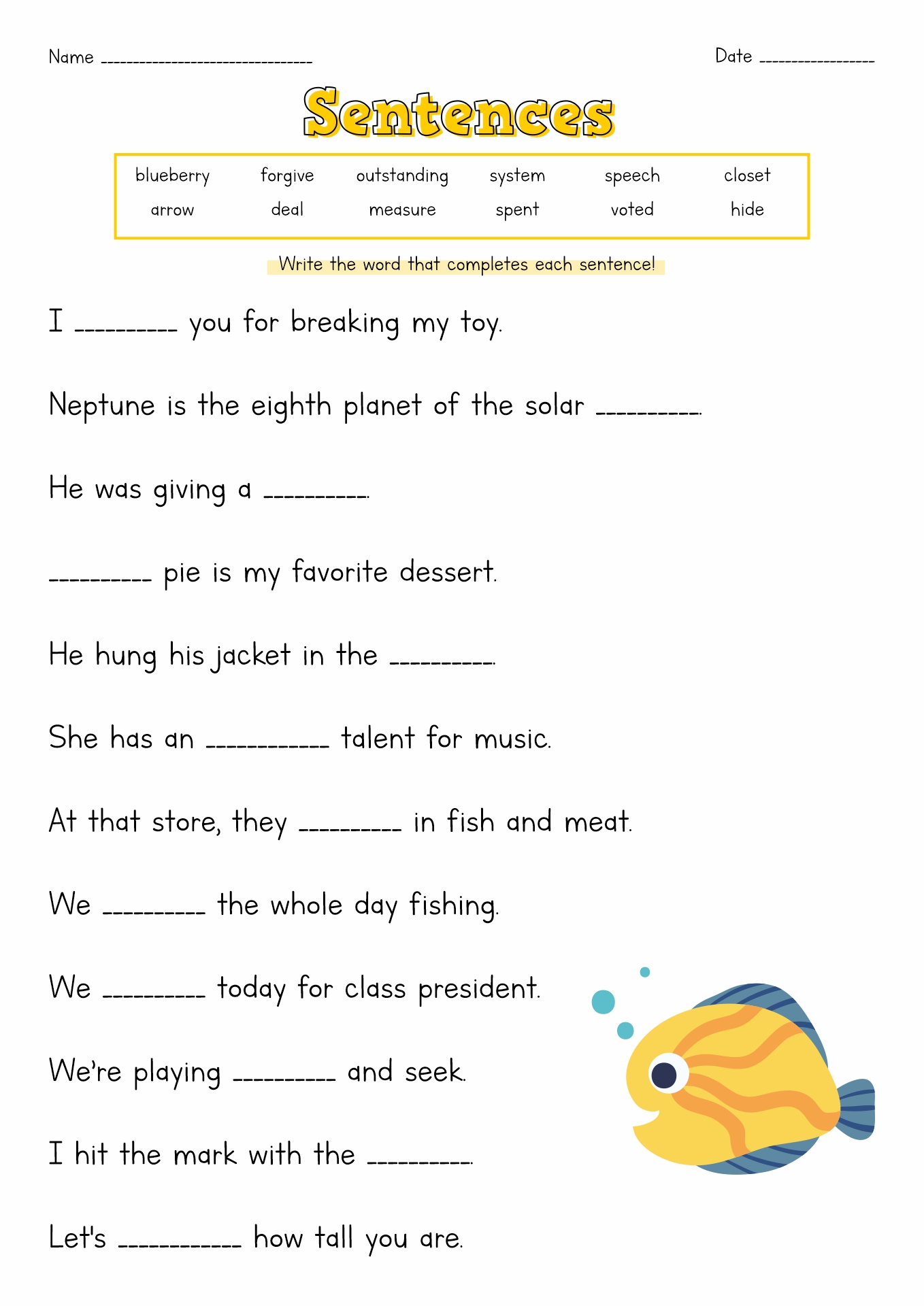2nd Grade Writing Worksheets Sentences
