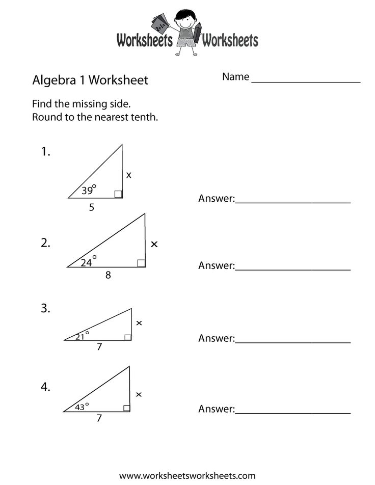 Algebra 1 Worksheets Printable Image