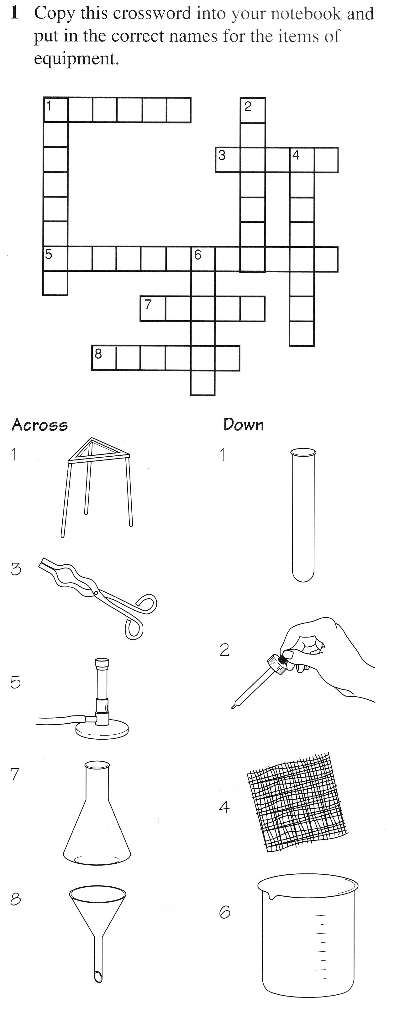 Physical Science Lab Equipment Worksheet