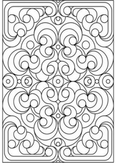 Coloring Design Page Geometric Patterns Image