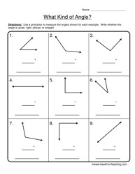 Lines Rays and Angles Worksheets Image