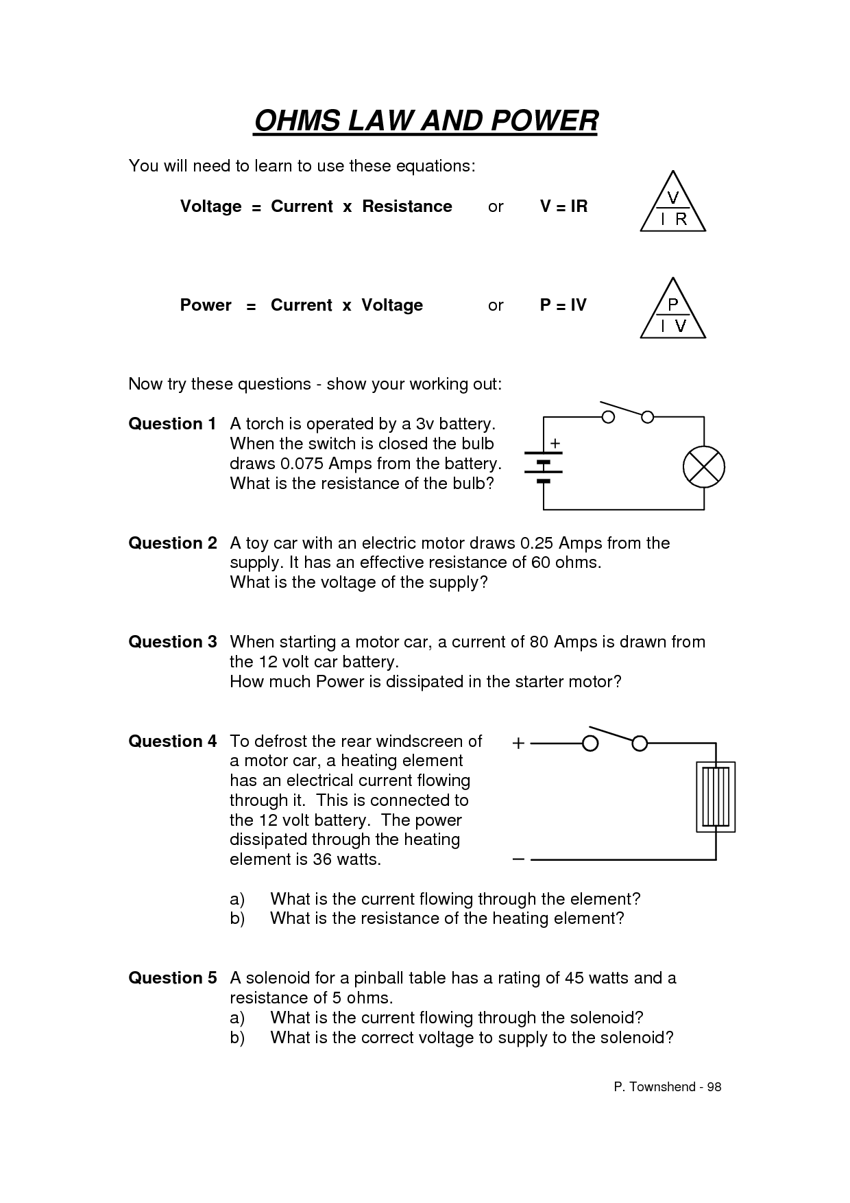 Ohms Law Calculator