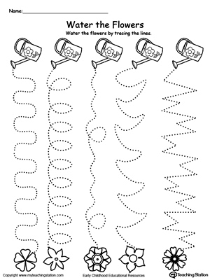 Pattern to Trace the Line the Water Flowers