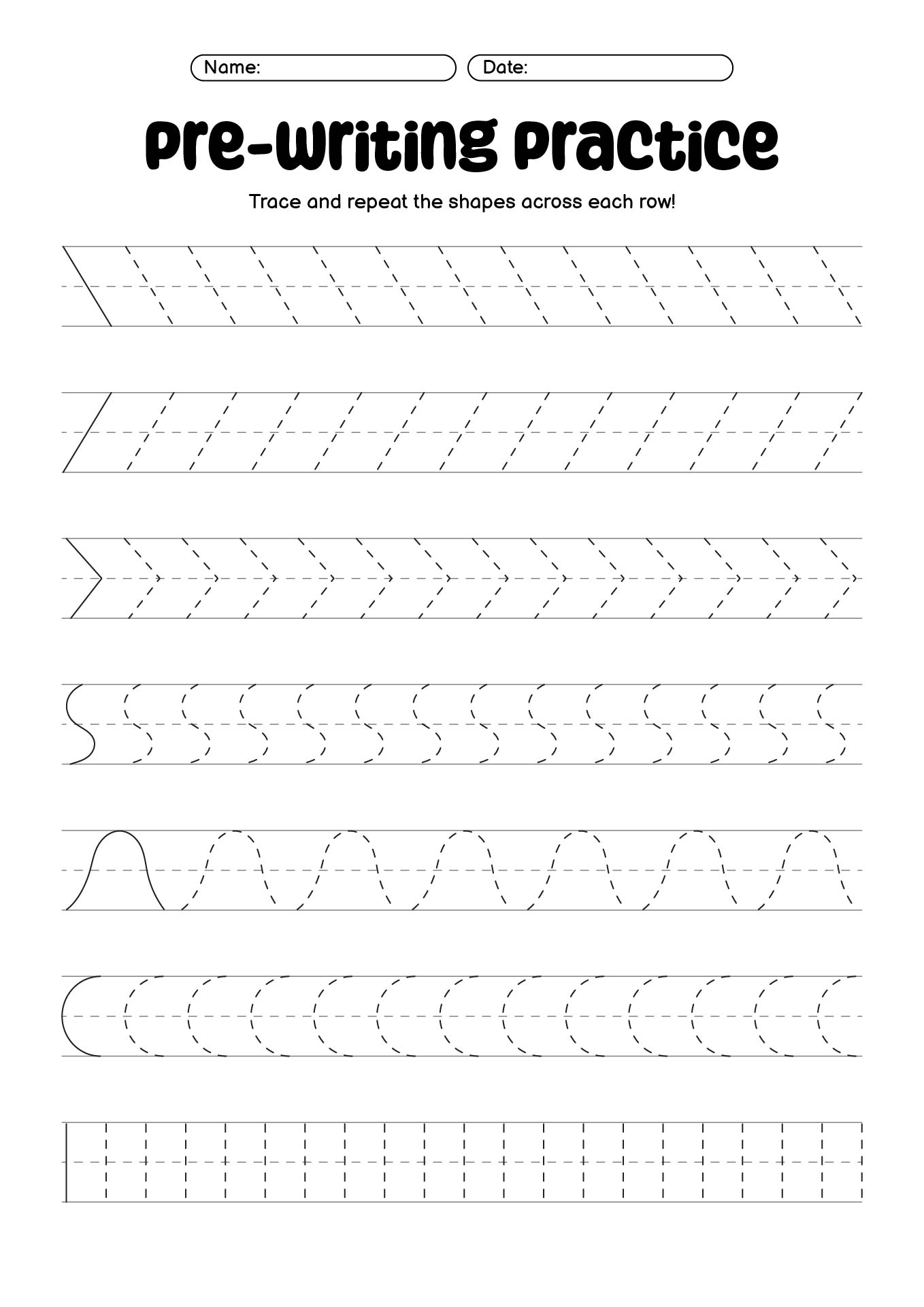 15 Worksheets Pre Writing Strokes Worksheeto
