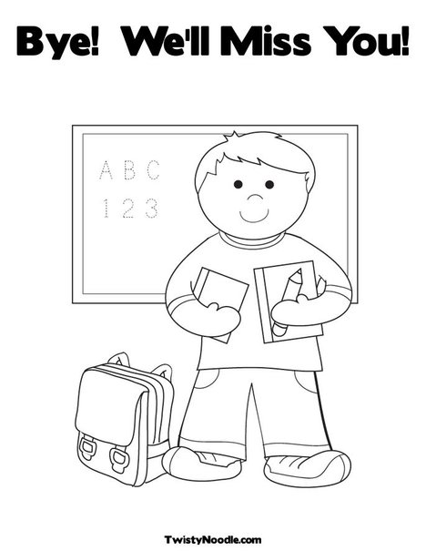 School First Grade Coloring Page Image