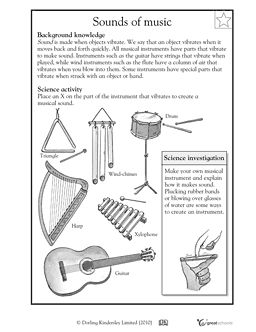 Sound of Music Worksheet for Elementary Image