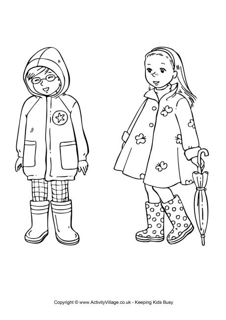 Spring Clothes Coloring Pages Image