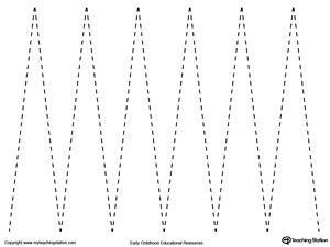Zig Zag Tracing Line Worksheet