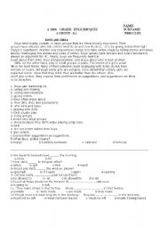 10th Grade English Worksheets