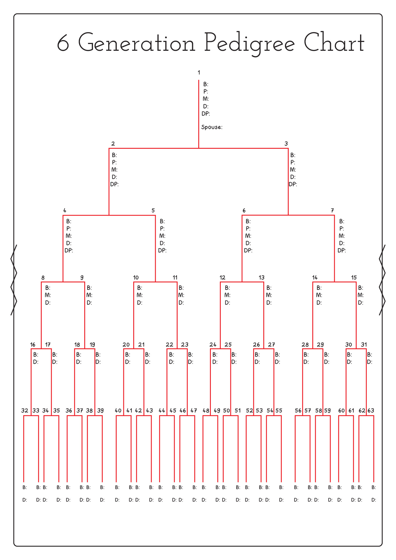 How To Read A Numbered Pedigree Chart Worksheet