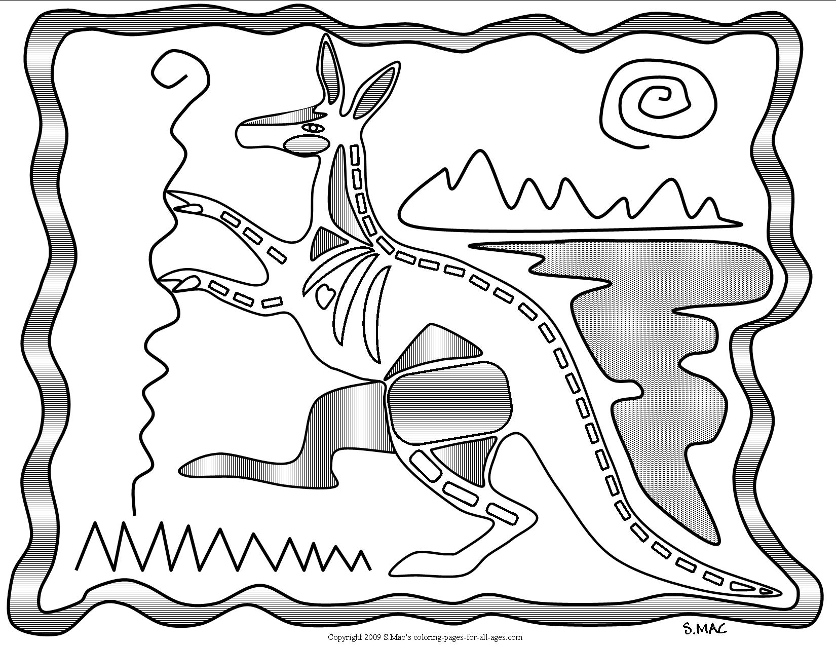 Aboriginal Art Coloring Sheets 4
