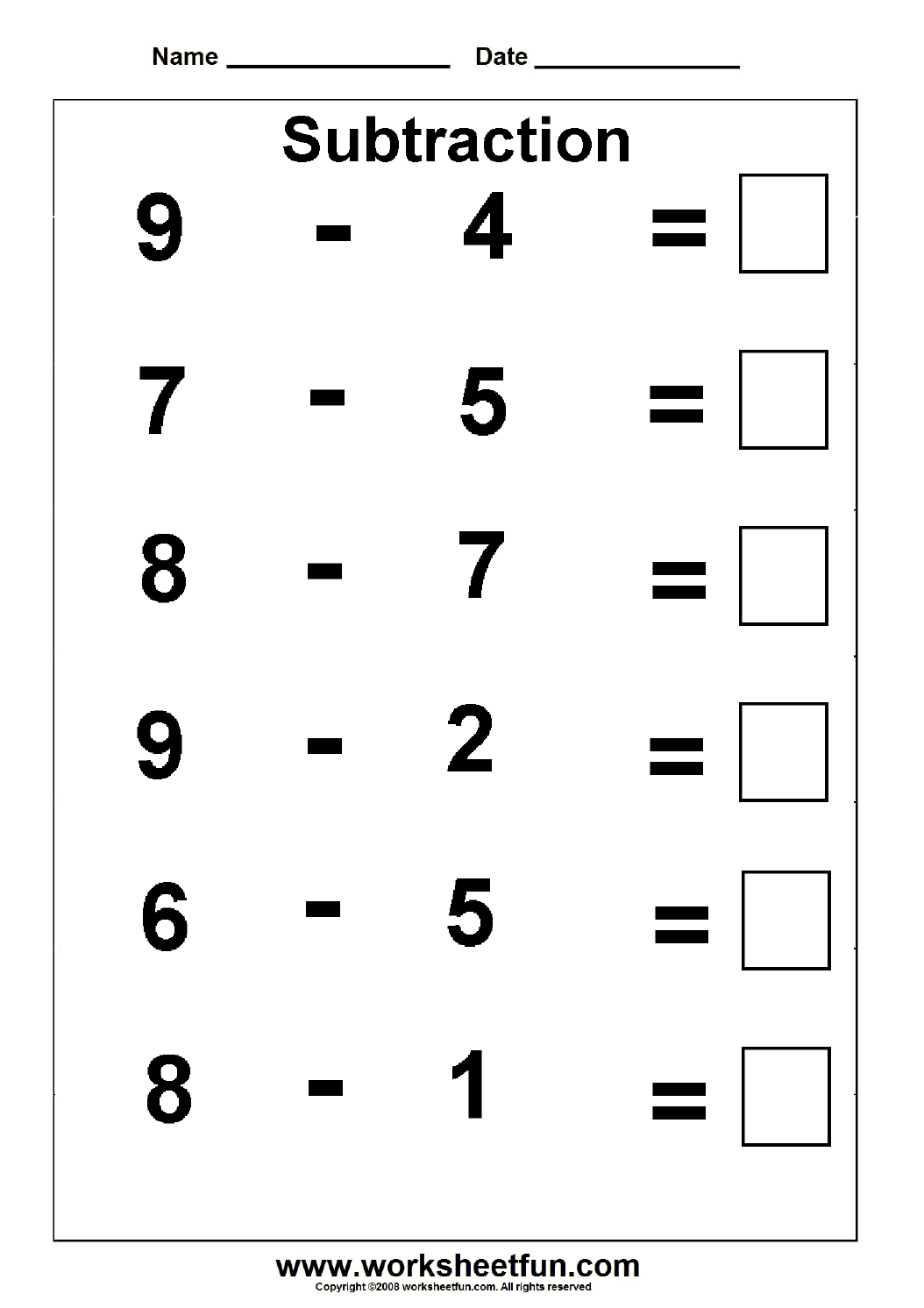 Addition Subtraction Worksheets Kindergarten Image