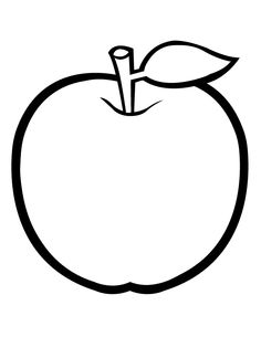 Apple Coloring Page Image