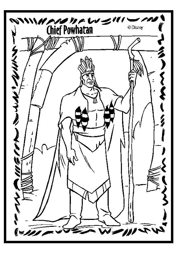 Chief Pocahontas Coloring Pages Image