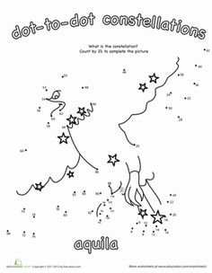 Constellation Connect the Dots Worksheet Image