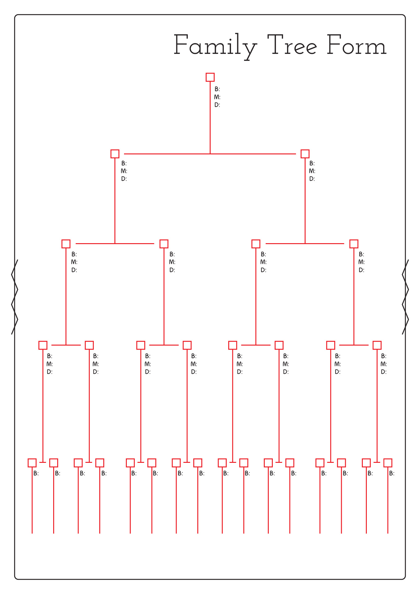 Family Tree Forms Pedigree Chart