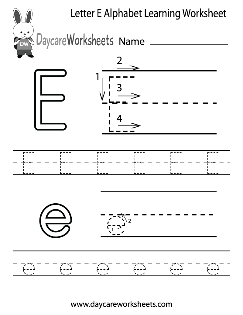 Free Printable Preschool Worksheets Letter E Image