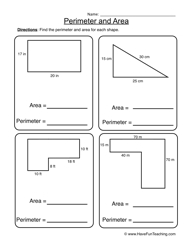 Fun Area and Perimeter Worksheets