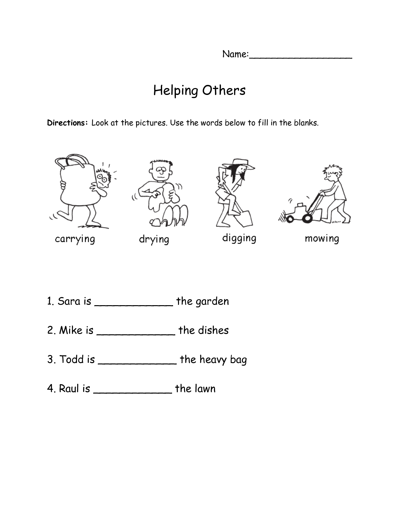 being helpful essay for grade 2