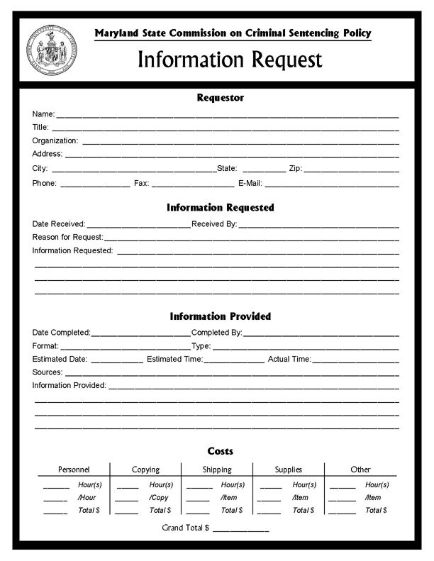 Information Request Form Image