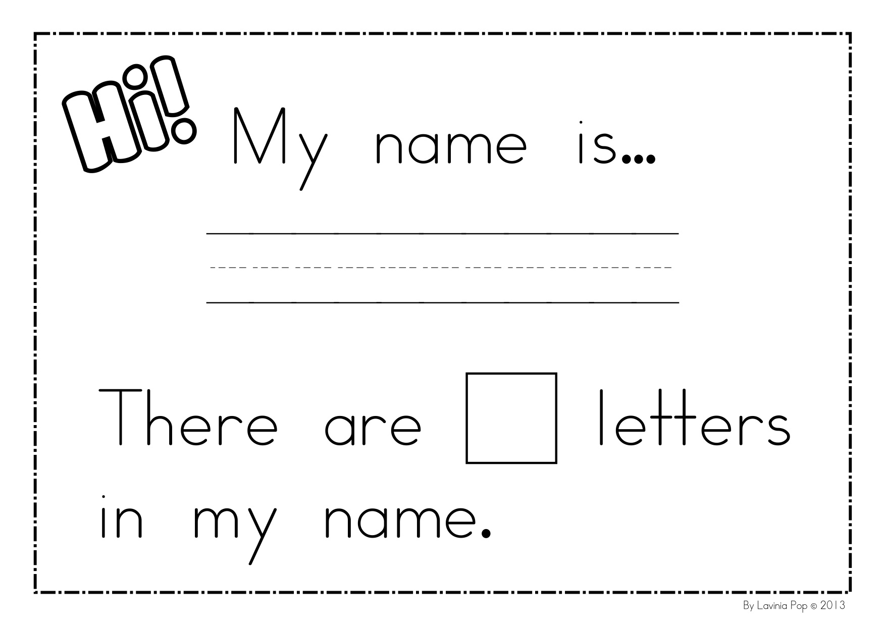 Kindergarten Name Writing Worksheets Image