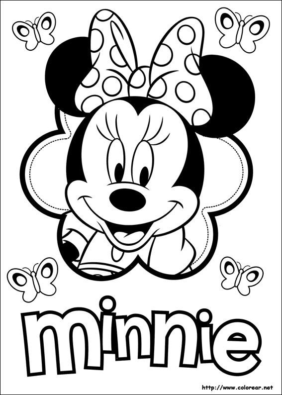 Minnie Mouse Birthday Coloring Pages Image