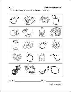 Preschool Fruit Worksheets Image