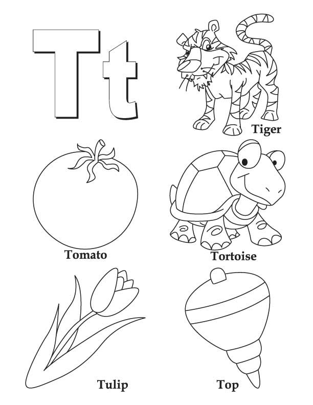 Preschool Letter T Coloring Pages Image