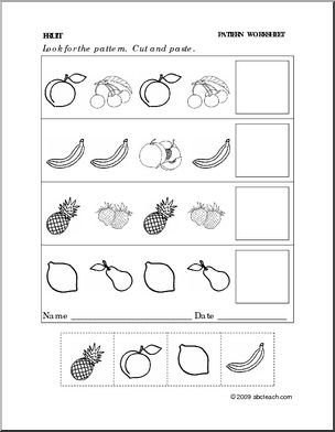 Preschool Pattern Worksheets Image