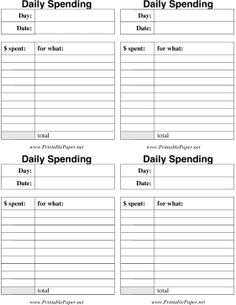 Printable Monthly Budget Paper Image