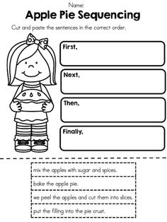 Sequencing Cut and Paste Printables Image