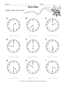 Time Worksheet Half Hour Image