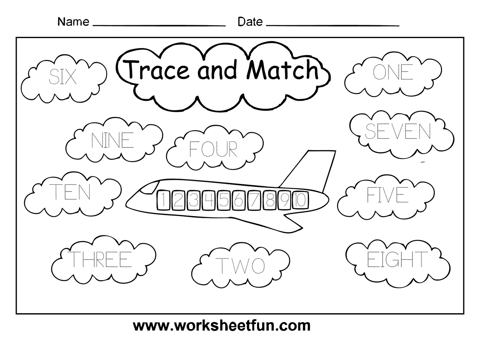 Word Tracing Worksheet Number 1 Image